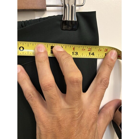 Quince Silk Stretch Palazzo Pants M Wide Leg Flowy Forest Green Washable New - Picture 6 of 10